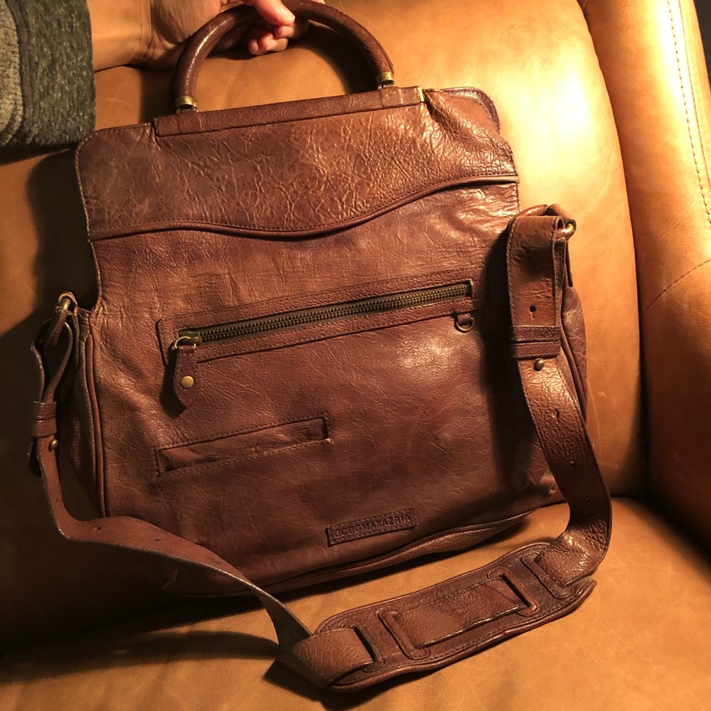 BCBG Maxazria Foldover Leather vintage style bag - Picture 2 of 8